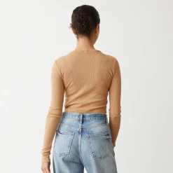 MONROW Baby Thermal Cropped Long sleeve LATTE Cheap