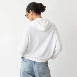 MONROW Baby Thermal Slouchy Zip Up WHITE Clearance