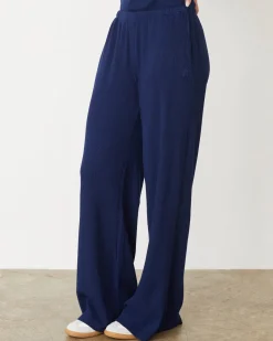 MONROW Baby Thermal Wide Leg Pant NAVY Discount