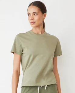 MONROW Basic Crew Neck Tee ARMY Best
