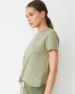 MONROW Basic Crew Neck Tee ARMY Best