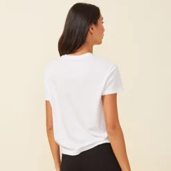 MONROW Basic Crew Neck Tee WHITE Store