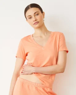 MONROW Basic V Neck SORBET Online