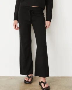 MONROW Boucle Knit Relaxed Pant BLACK Sale