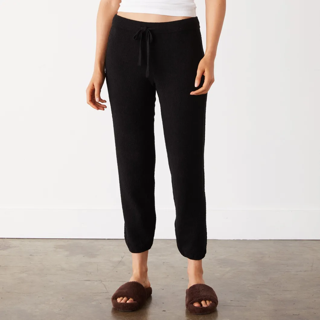 MONROW Boucle Knit Vintage Sweat BLACK Hot