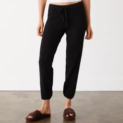 MONROW Boucle Knit Vintage Sweat BLACK Hot