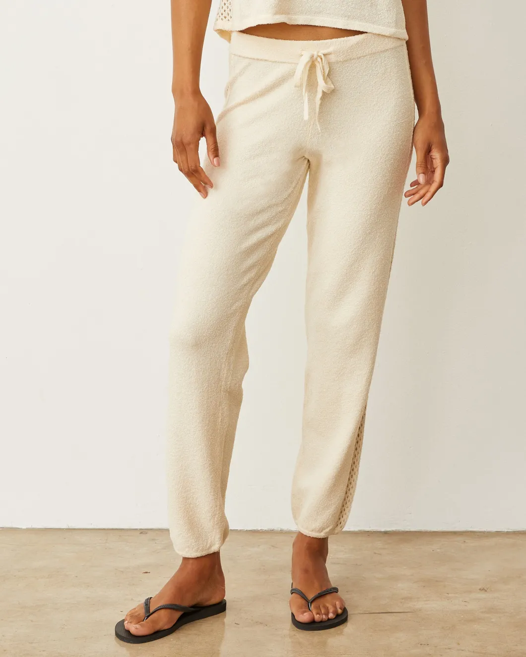 MONROW Boucle Knit Vintage Sweat CREAM Sale