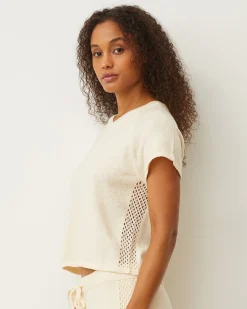 MONROW Boucle Knit V-neck CREAM Flash Sale