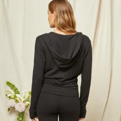 MONROW Bridal Supersoft Zip Up Hoody BLACK Online