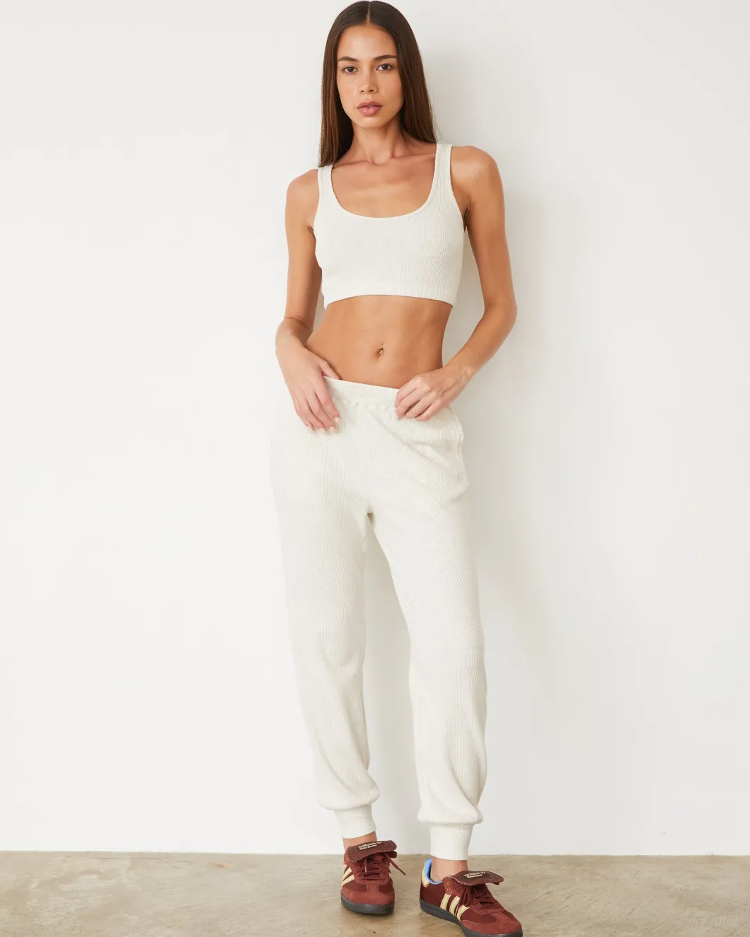 MONROW Brushed Rib Bralette NATURAL Best