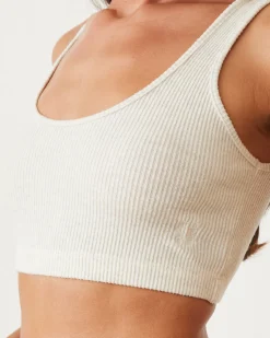MONROW Brushed Rib Bralette NATURAL Best