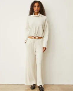 MONROW Brushed Rib Pant ASH New