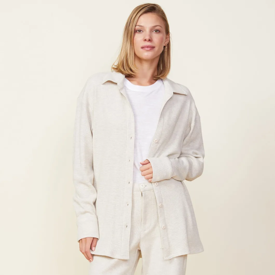 MONROW Brushed Thermal Shirt ASH Flash Sale