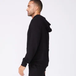 MONROW Bungee Cord Quarter Zip Hoody BLACK Hot