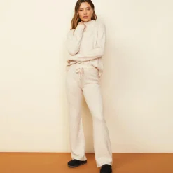 MONROW Cashmere Neps Mock Neck Sweatshirt CREAM Online