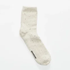 MONROW Cashmere Neps Socks CREAM Sale