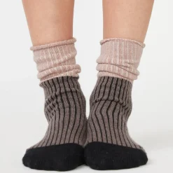 MONROW Color Block Socks CLAY/ICEDCOFFEE/BLACK Online