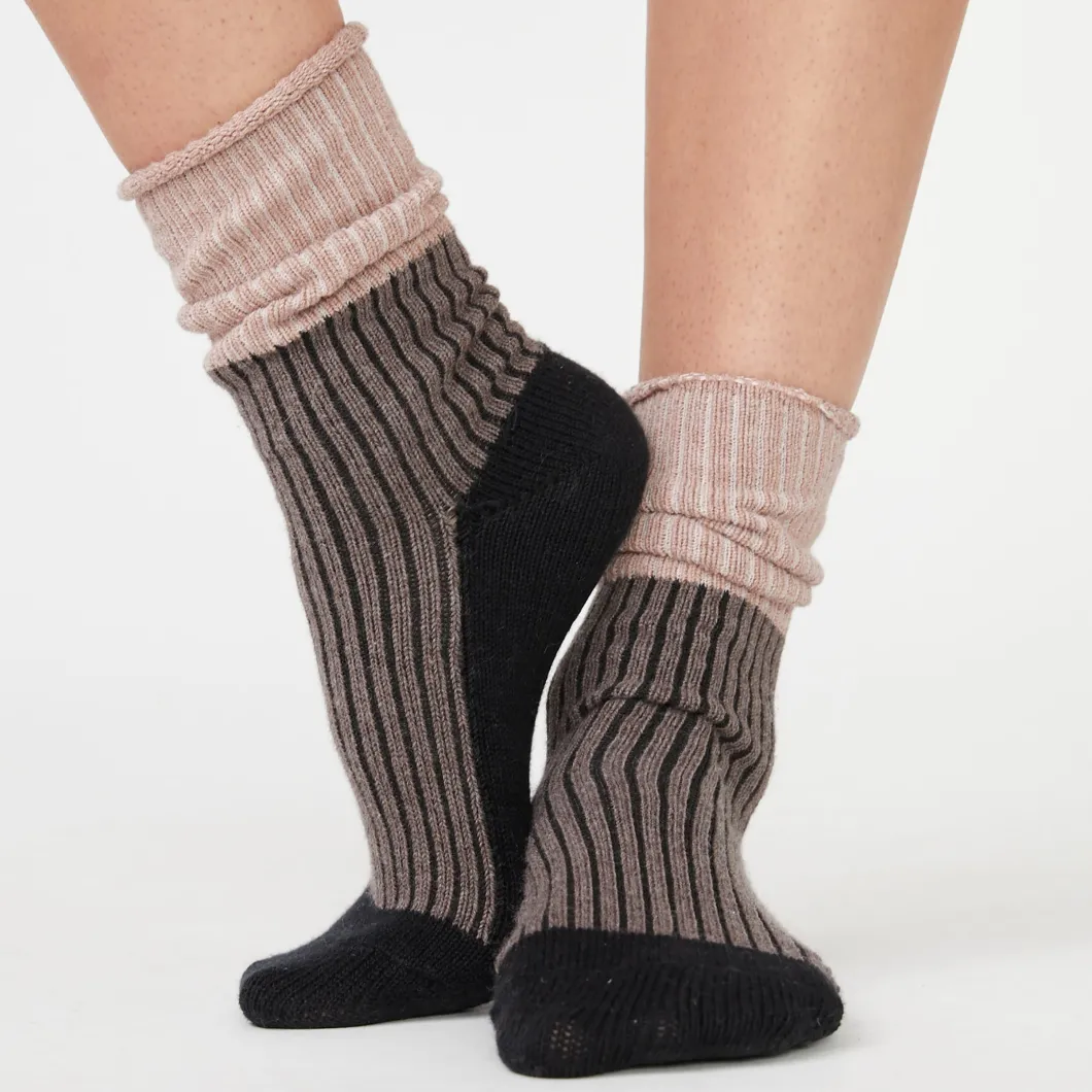 MONROW Color Block Socks CLAY/ICEDCOFFEE/BLACK Online