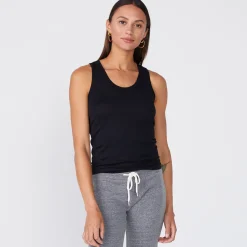 MONROW Cotton Modal Narrow Tank - Color BLACK Best