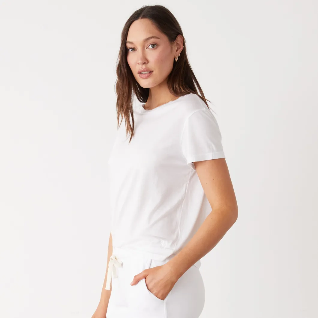 MONROW Cotton Modal Vintage Crew WHITE Online