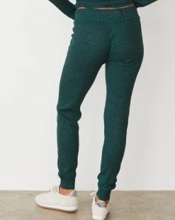 MONROW Cozy Heather Thermal Cuff Sweat FOREST New