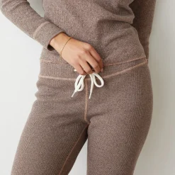 MONROW Cozy Heather Thermal Cuff Sweat PECAN Store