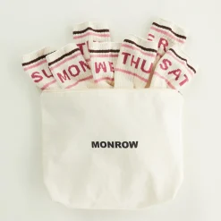 MONROW Days Of The Week Organic Cotton Sock Set IVORY Best Sale