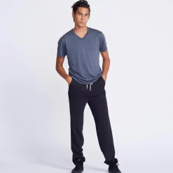 MONROW Fleece Trouser Sweats BLACK Discount