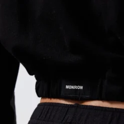 MONROW French Terry Crop Hoody BLACK Online