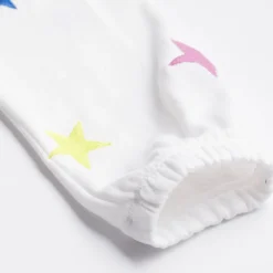 MONROW Kids Embroidered Color Stars Elastic Waist Sweats NATURAL Best