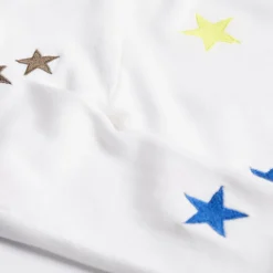 MONROW Kids Embroidered Color Stars Raglan NATURAL Clearance