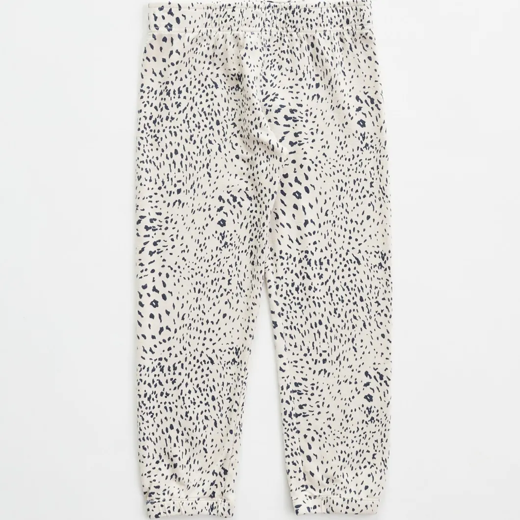 MONROW Kids Mini Cheetah Elastic Waist Sweats BONE Fashion