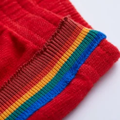 MONROW Kids Supersoft Rainbow Stripe Sweats BLOODRED New