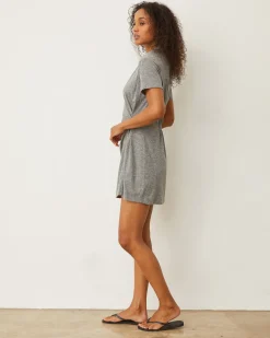 MONROW Knit Wrap Dress GRANITE Sale