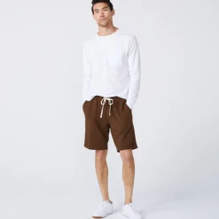 MONROW Long Sleeve Pocket Crew WHITE Fashion