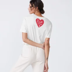 MONROW Love Letter 50's Tee WHITE Best Sale
