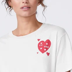 MONROW Love Letter 50's Tee WHITE Best Sale