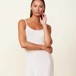 MONROW Mesh Slit Dress BONE Sale