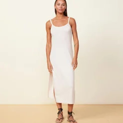 MONROW Mesh Slit Dress BONE Sale