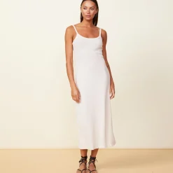 MONROW Mesh Slit Dress BONE Sale