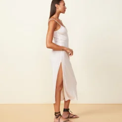 MONROW Mesh Slit Dress BONE Sale