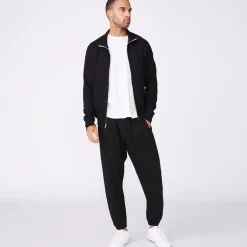 MONROW Mock Neck Zip Up BLACK Hot