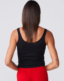 MONROW Narrow Rib Tank - Color BLACK Hot