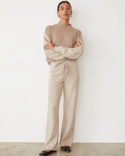MONROW Organic Cotton Cashmere Relaxed Pant WALNUT Shop