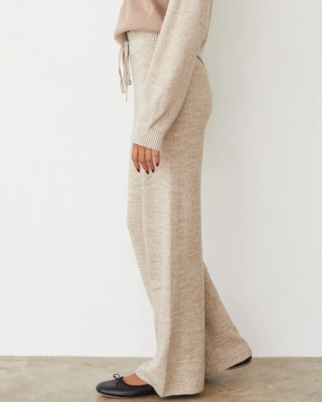 MONROW Organic Cotton Cashmere Relaxed Pant WALNUT Shop