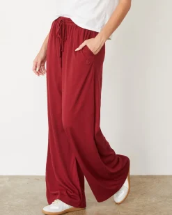 MONROW Organic Jersey Wide Leg Pant RUBY Store