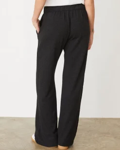 MONROW Original Fleece Straight Leg Sweat BLACK Store