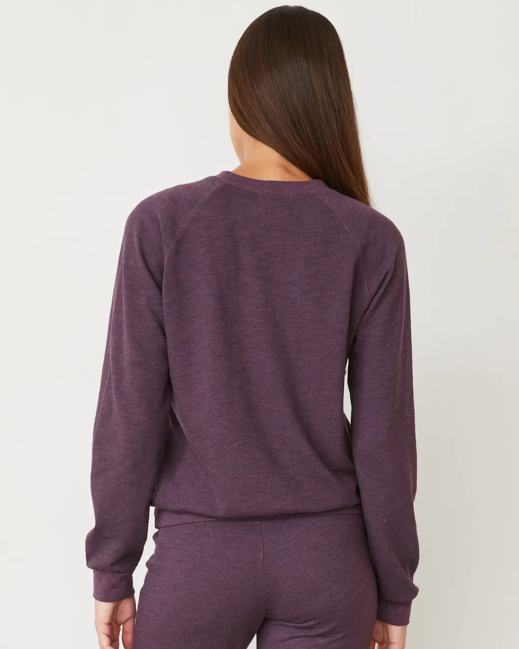 MONROW Original Fleece Vintage Raglan HEATHEREDGRAPE New