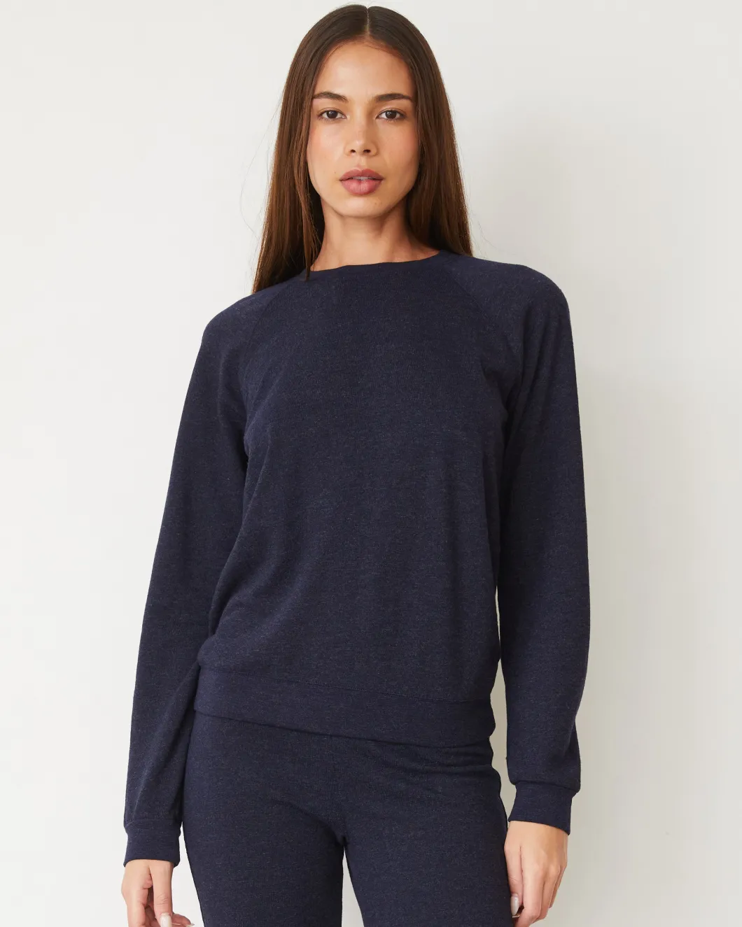 MONROW Original Fleece Vintage Raglan HEATHEREDNAVY Shop