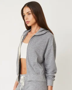 MONROW Original Fleece Zip Up Hoody GRANITE Shop